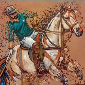 Naushad Alam, 24 x 24 Inch, Oil on Canvas, Figurative Painting, AC-NAL-202